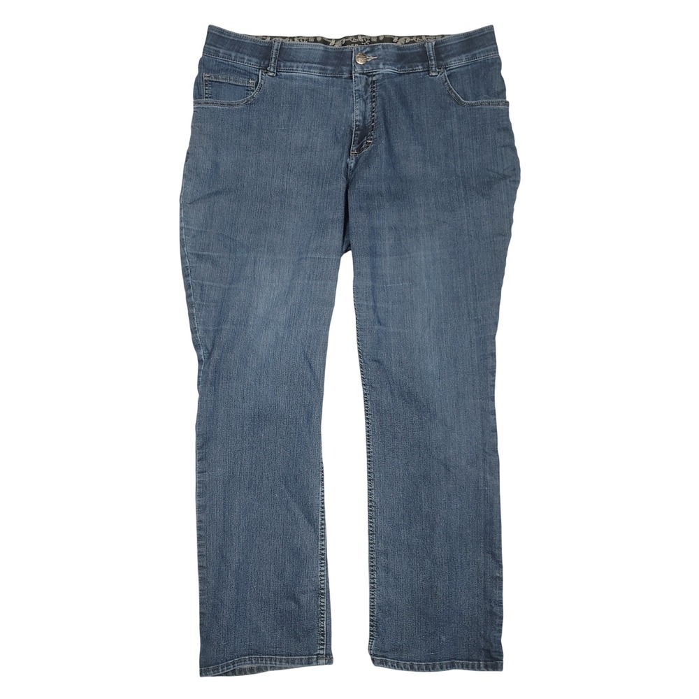 Riders by Lee Bootcut Jeans Womens 18W M Midrise Stretch Blue Denim 157TBW4